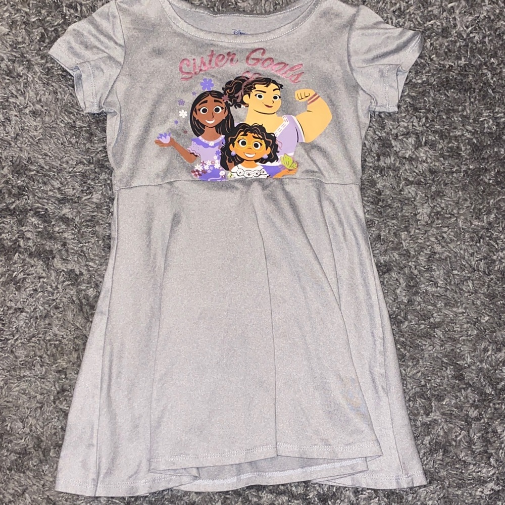 Disney Gray Kids Dress with Character Design